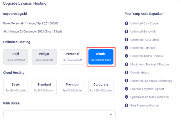 Bisa Upgrade Paket dengan Mudah