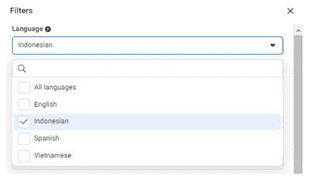 Anda bisa memilih opsi Language yang terletak paling atas