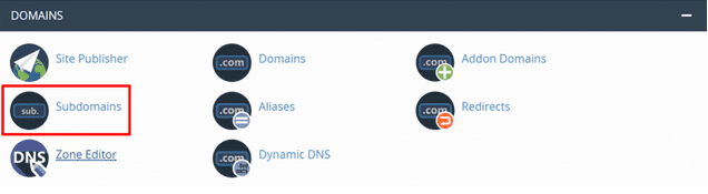 Buat Subdomain untuk cPanel Proxy