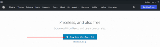 Download instalasi WordPress dari websitenya.