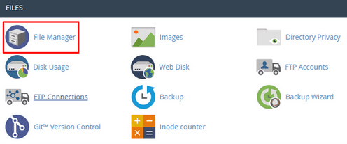 Cari dan klik menu File Manager.