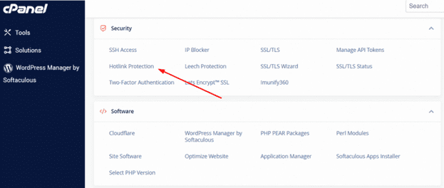 Aktifkan Fitur Hotlink Protection