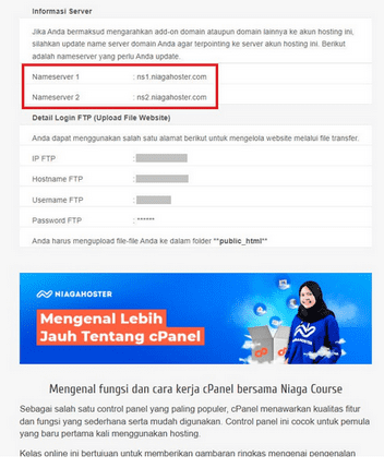 Cara Mengetahui Nameserver di Email Selamat Datang