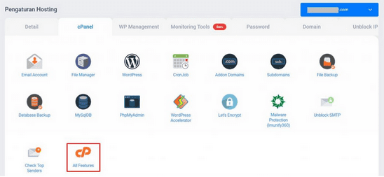 klik ikon Semua Fitur