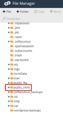 Membuka Folder Public_html 