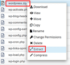 Ekstrak Folder WordPress

