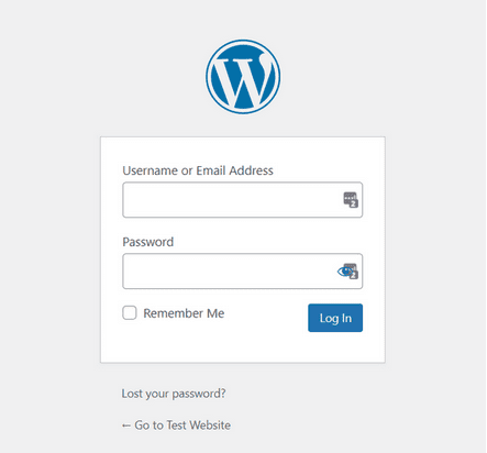 Akses halaman admin WP dan masuk ke WordPress Anda