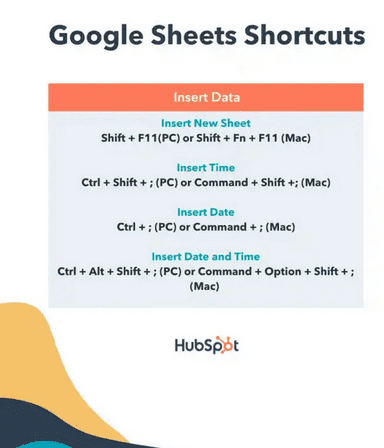 Google Sheets Shortcuts 