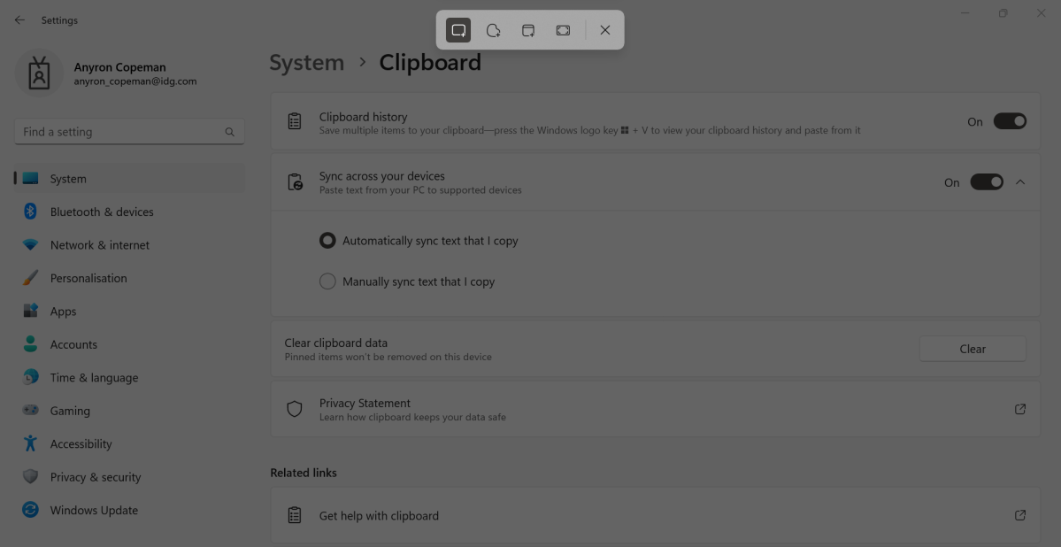 Screenshot Windows