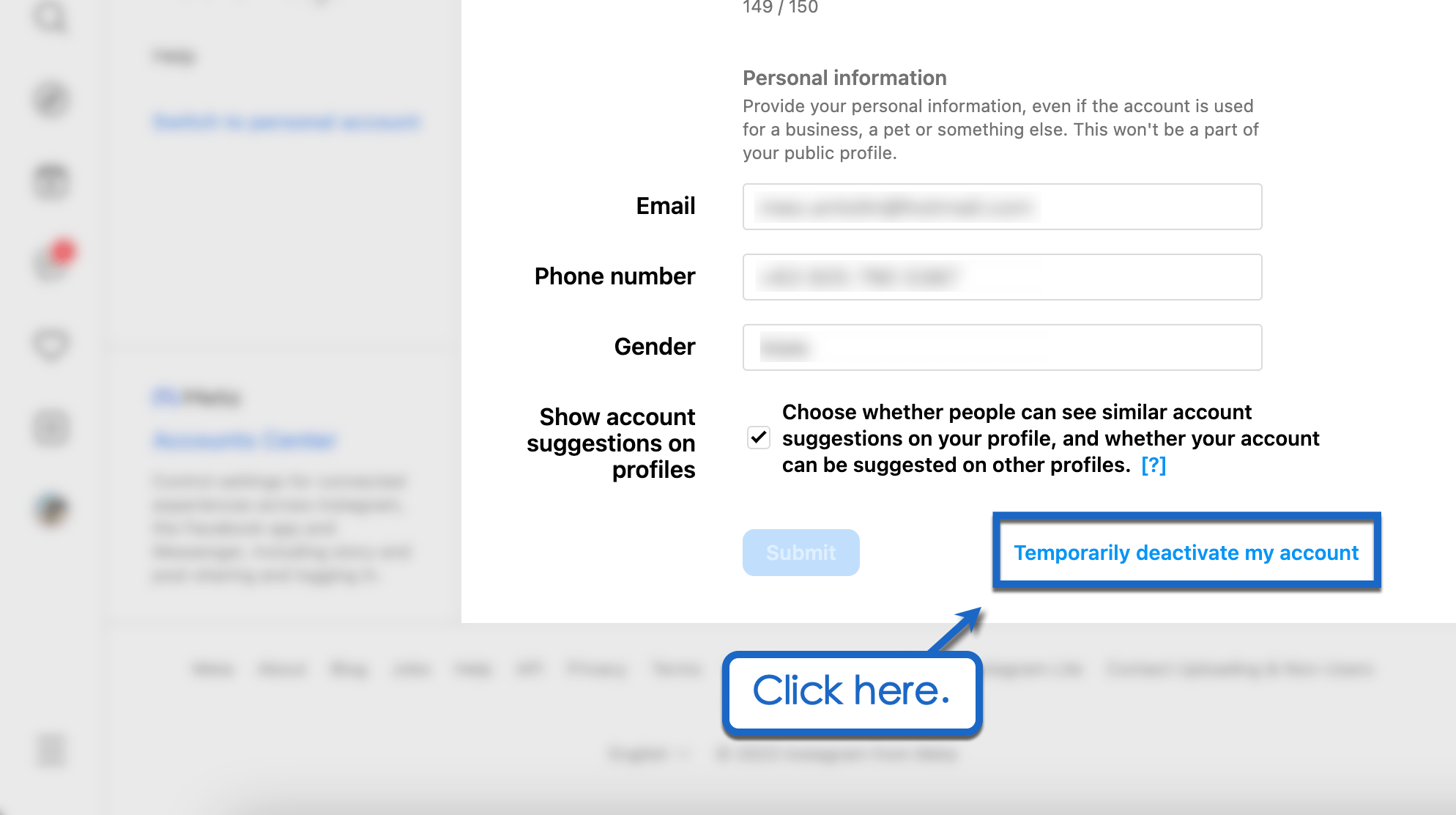 How to Deactivate Instagram Account 