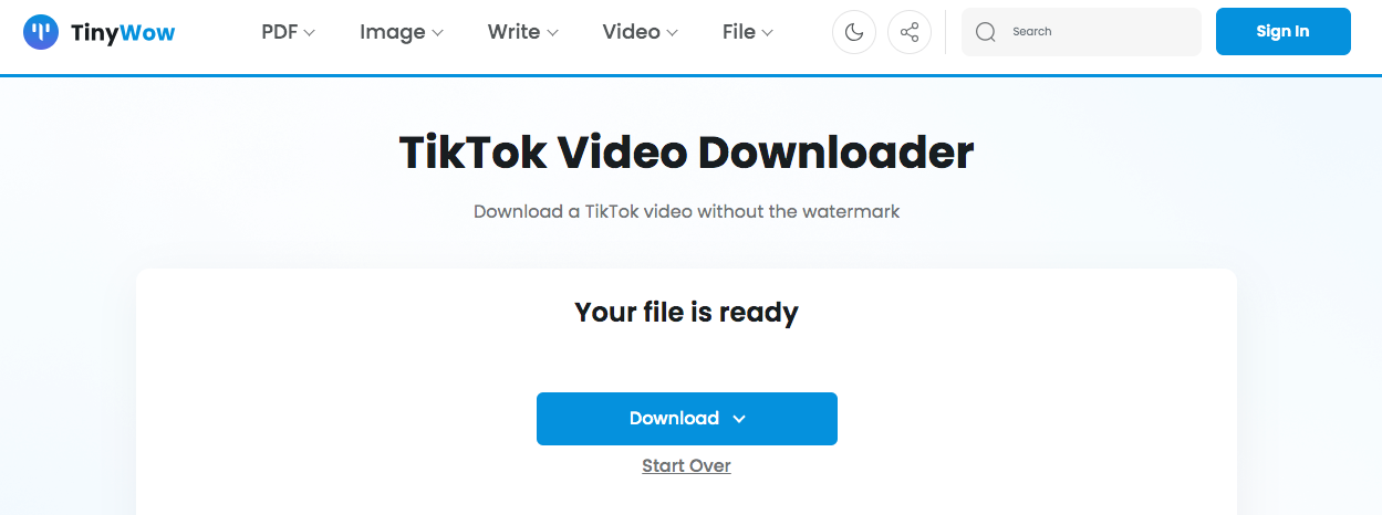 Download TikTok Videos Without Watermark