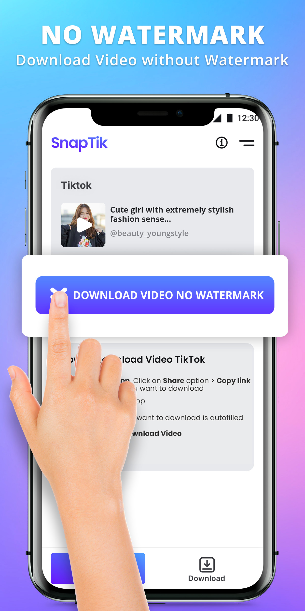 Download TikTok Video Without Watermark
